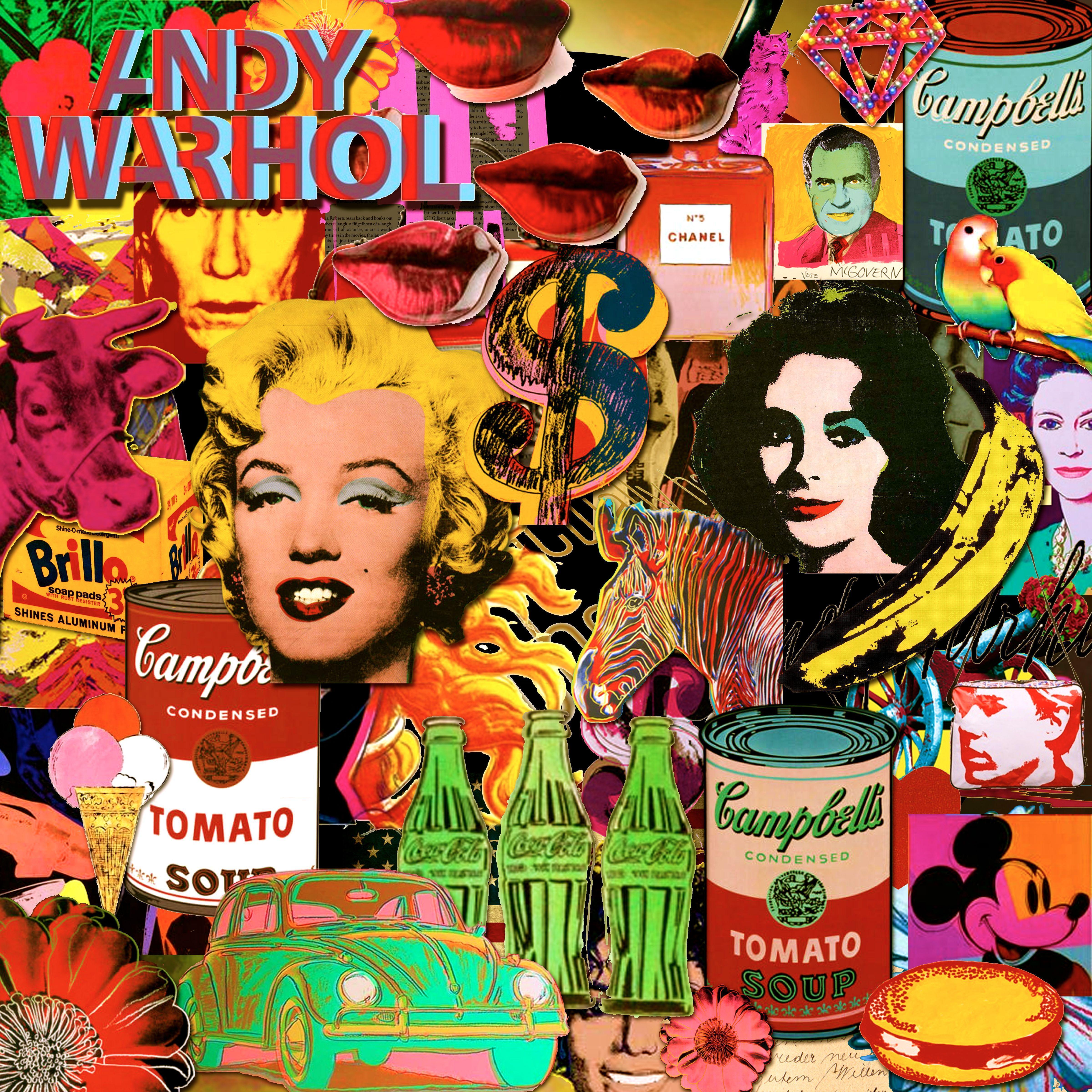 68 Andy Warhol Cow Wallpaper Pictures - Andy Warhol Photo Montage , HD Wallpaper & Backgrounds