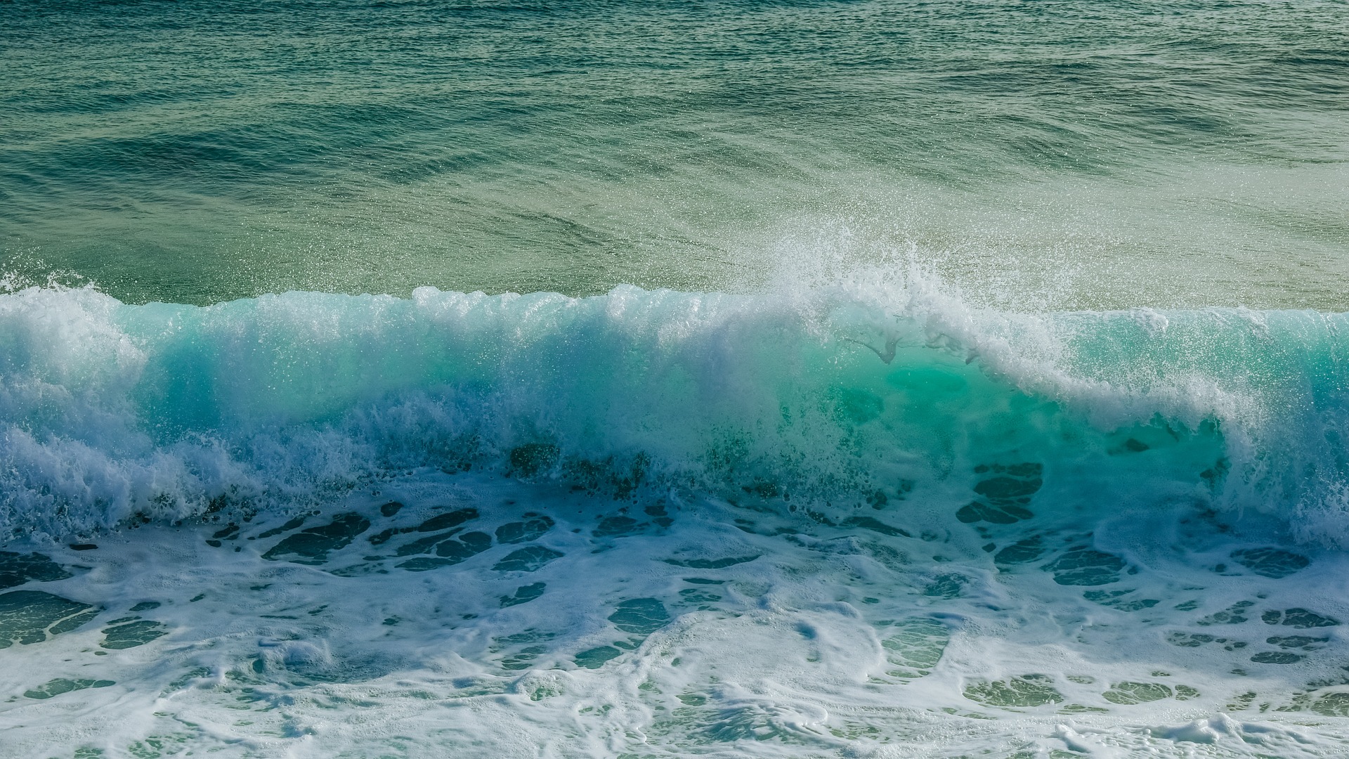 Wallpaper Green Sea Waves, Sea - Sea , HD Wallpaper & Backgrounds
