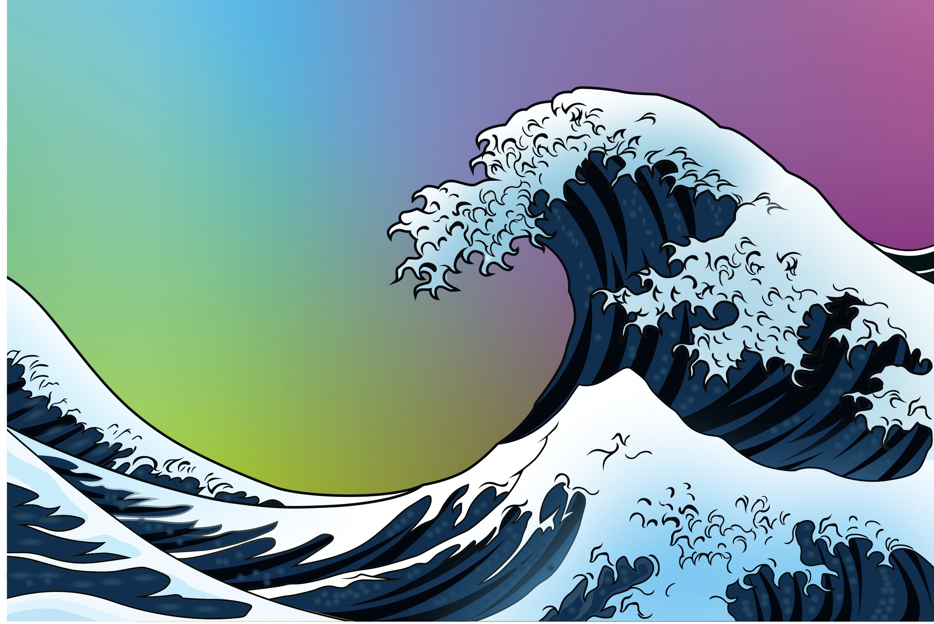 Japanese Art Wallpapers, Px - Great Wave Off Kanagawa Laptop , HD Wallpaper & Backgrounds