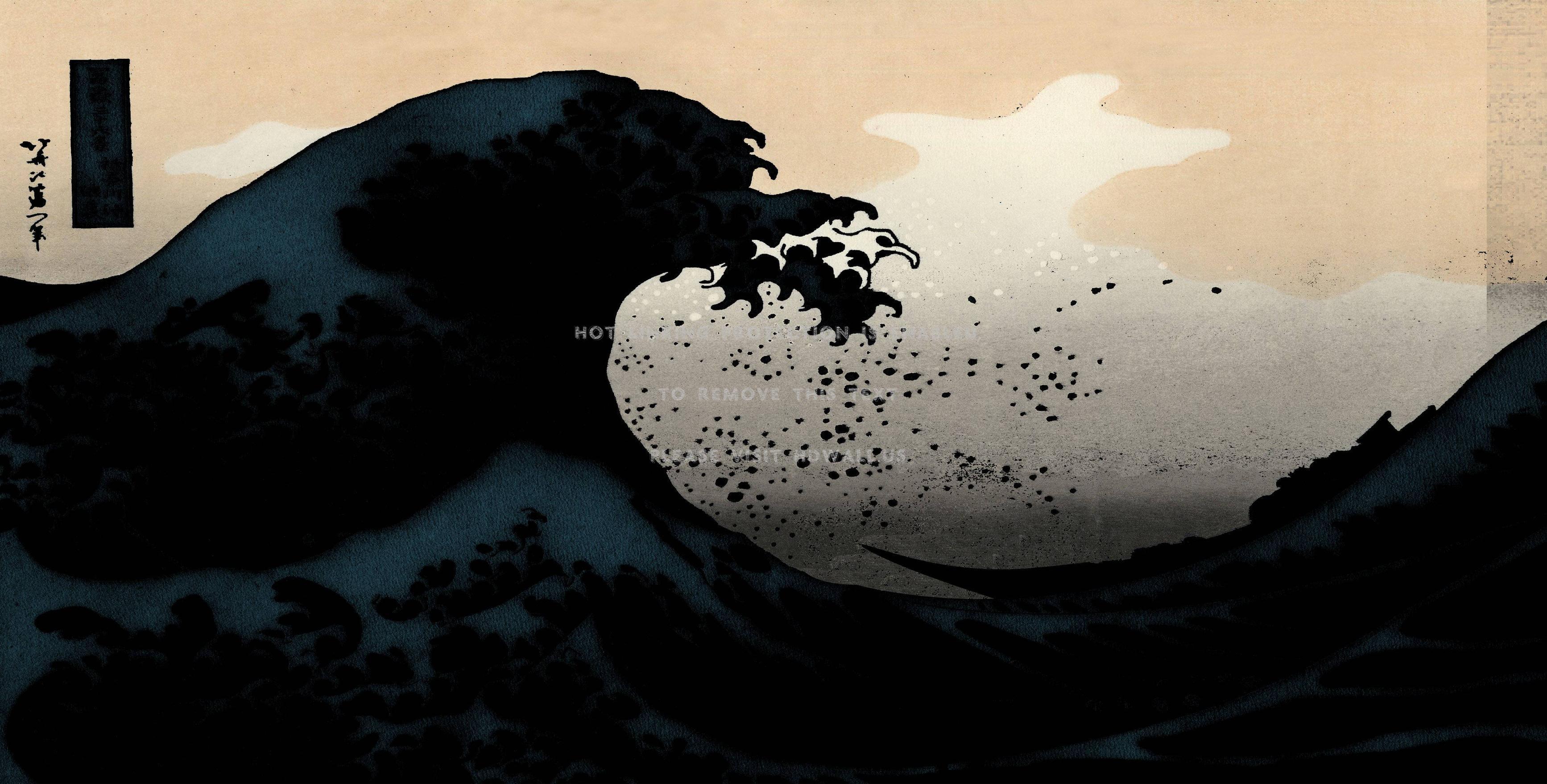 Great Wave Off Kanagawa Background , HD Wallpaper & Backgrounds