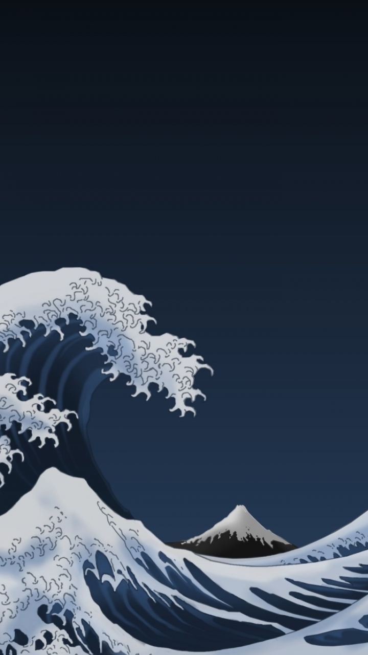 Artistic / The Great Wave Off Kanagawa Mobile Wallpaper - Iphone Wallpaper Great Wave , HD Wallpaper & Backgrounds