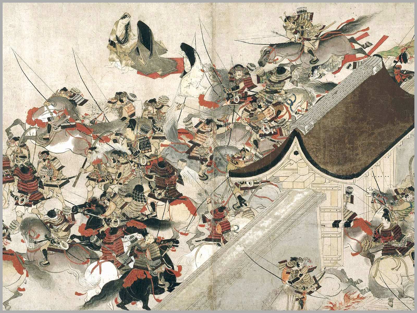 The Great Wave Off Kanagawa Wallpaper Best Of Under - Night Attack On The Sanjô Palace Kamakura Period Japan , HD Wallpaper & Backgrounds