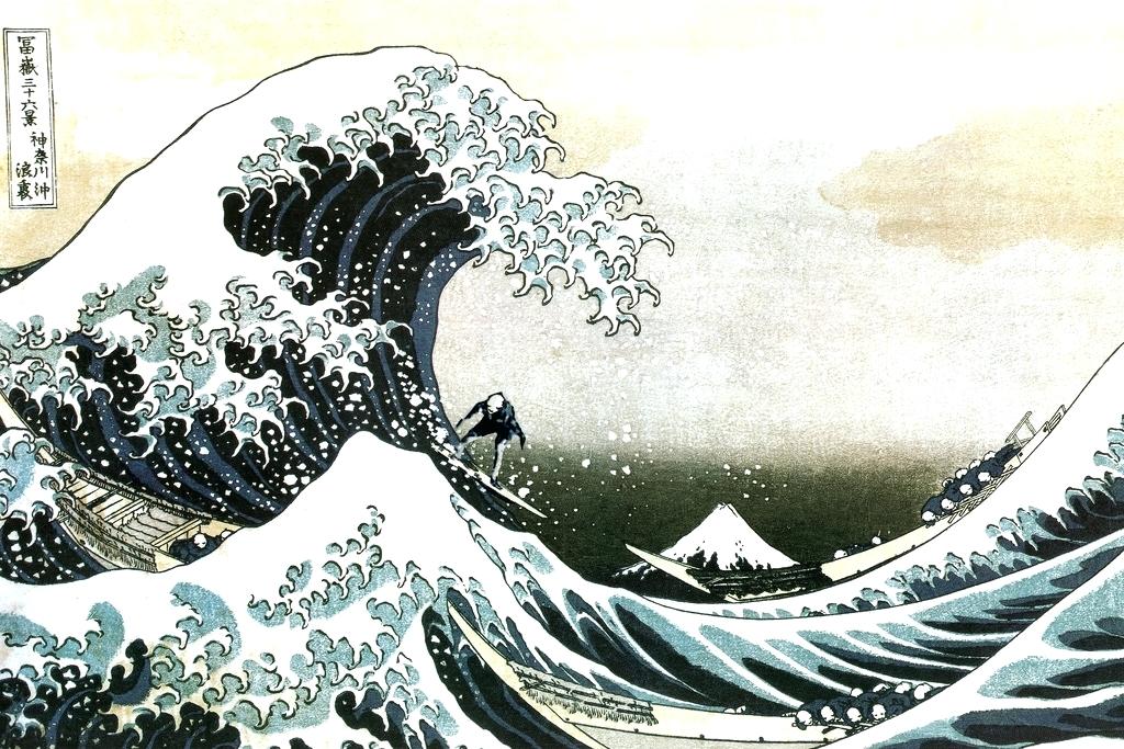 Art - Hokusai The Great Wave Off Kanagawa , HD Wallpaper & Backgrounds