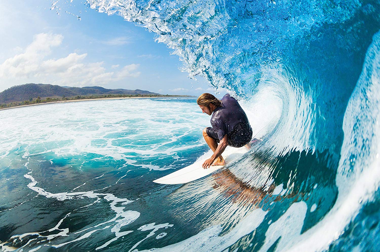 Great Art Surfer Wallpaper- Wave Wall Decoration Surfboard - Waves Surf , HD Wallpaper & Backgrounds