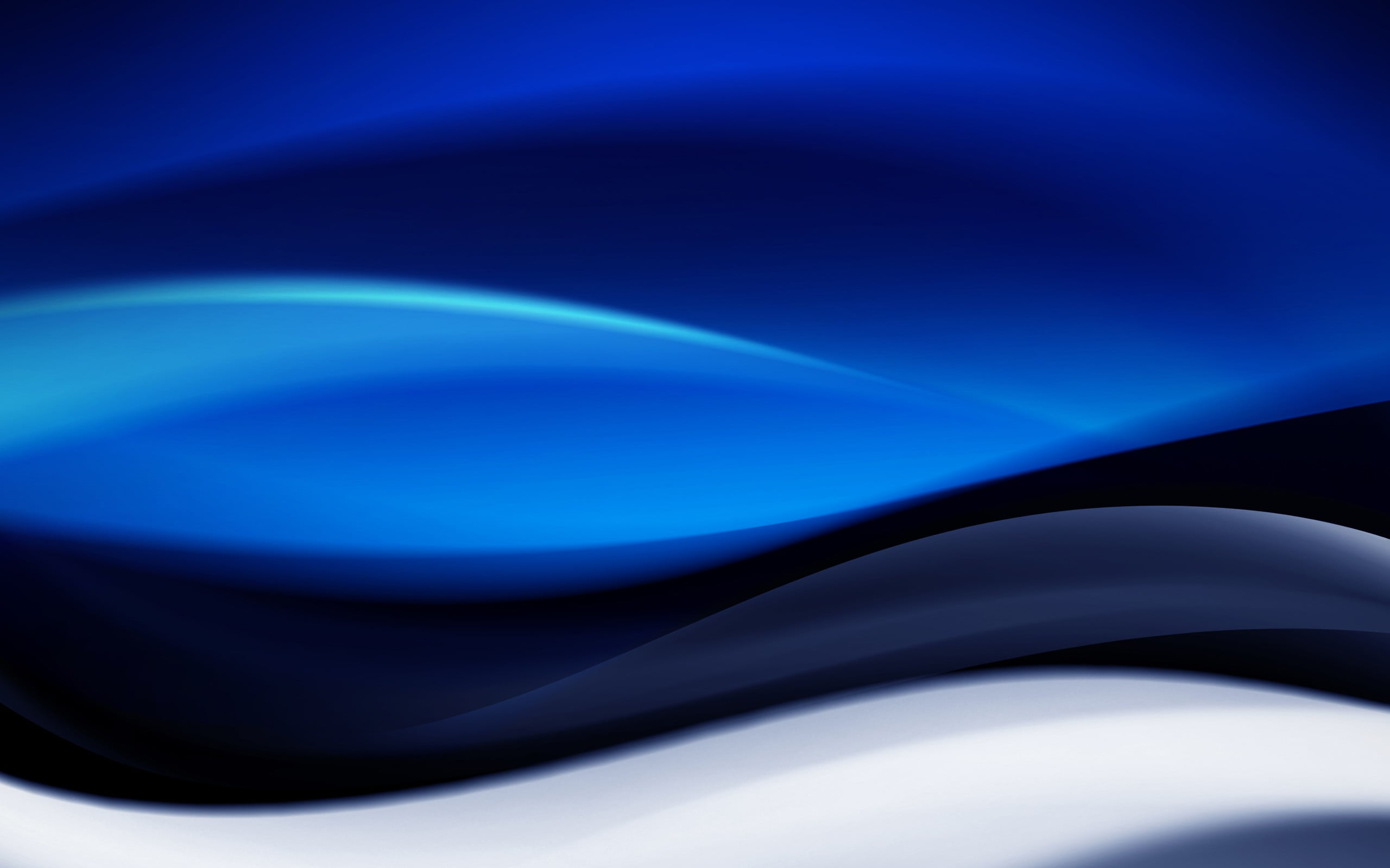 White, Blue, And Black Waves Illustration, Digital - Fractal Art , HD Wallpaper & Backgrounds