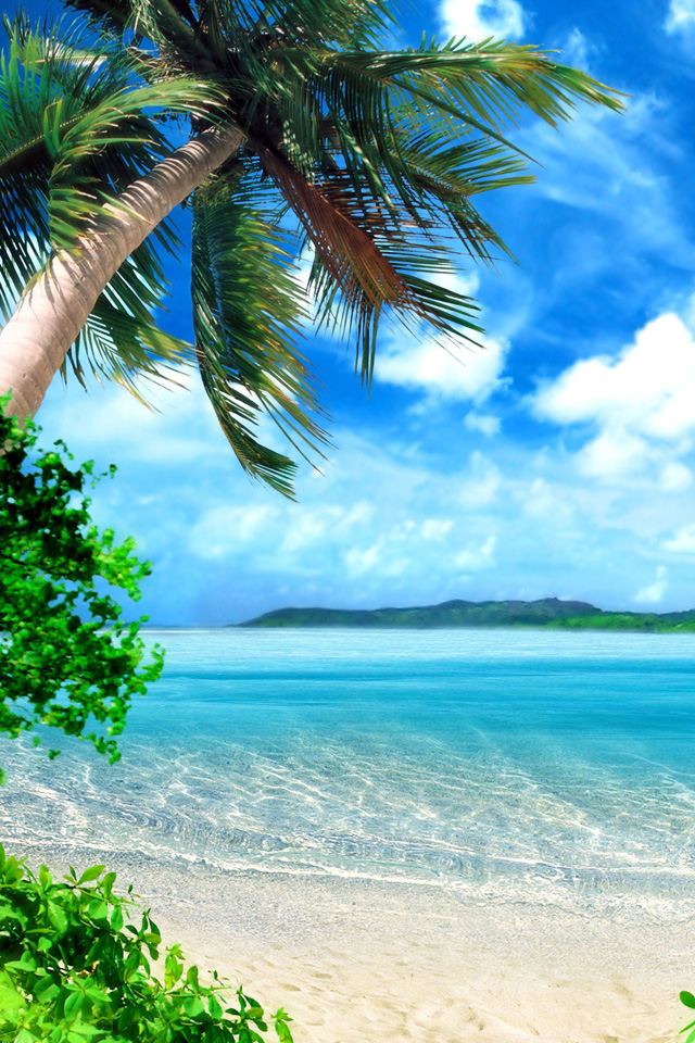 Paradise Iphone Wallpaper - Tropical Beach , HD Wallpaper & Backgrounds