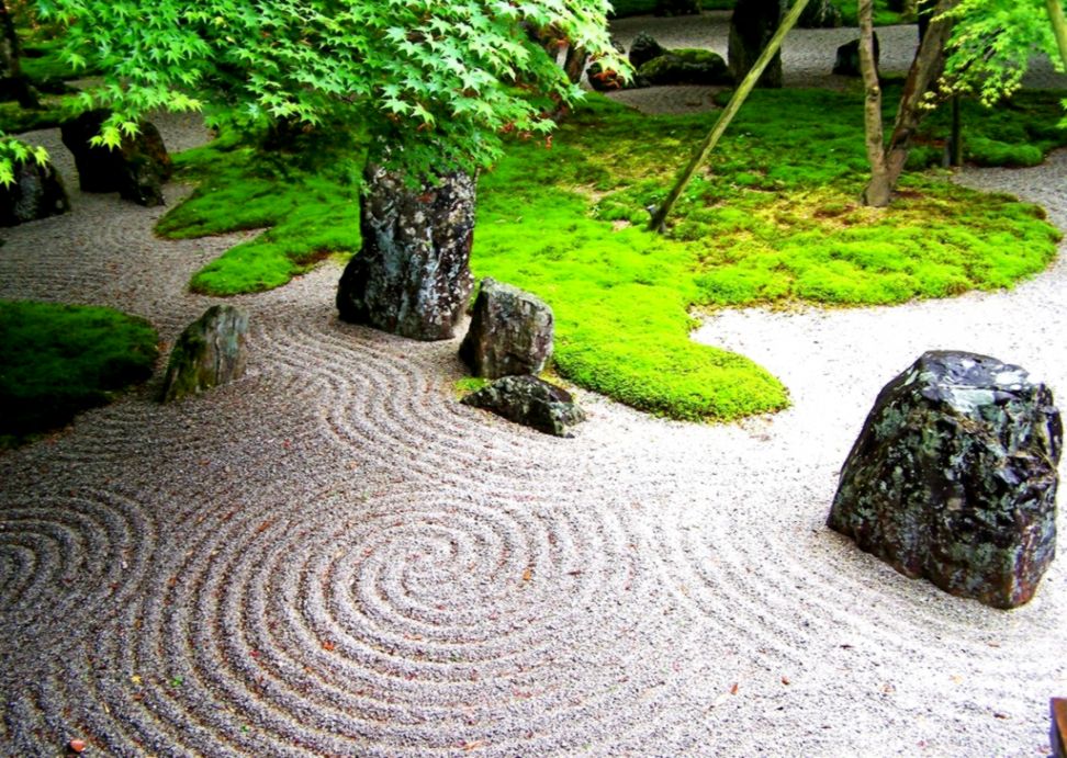 Japan Zen Garden Kyushu Chan Island Free Desktop Background - Zen Garden , HD Wallpaper & Backgrounds