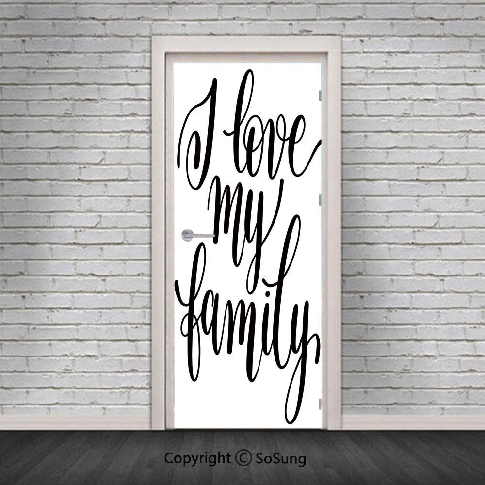 Family Door Wall Mural Wallpaper Stickers,i Love My - Wall , HD Wallpaper & Backgrounds