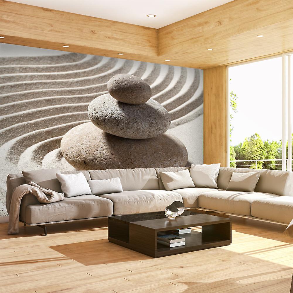 Wallpaper - Zen Garden - Papier Peint Imitation Pierres , HD Wallpaper & Backgrounds