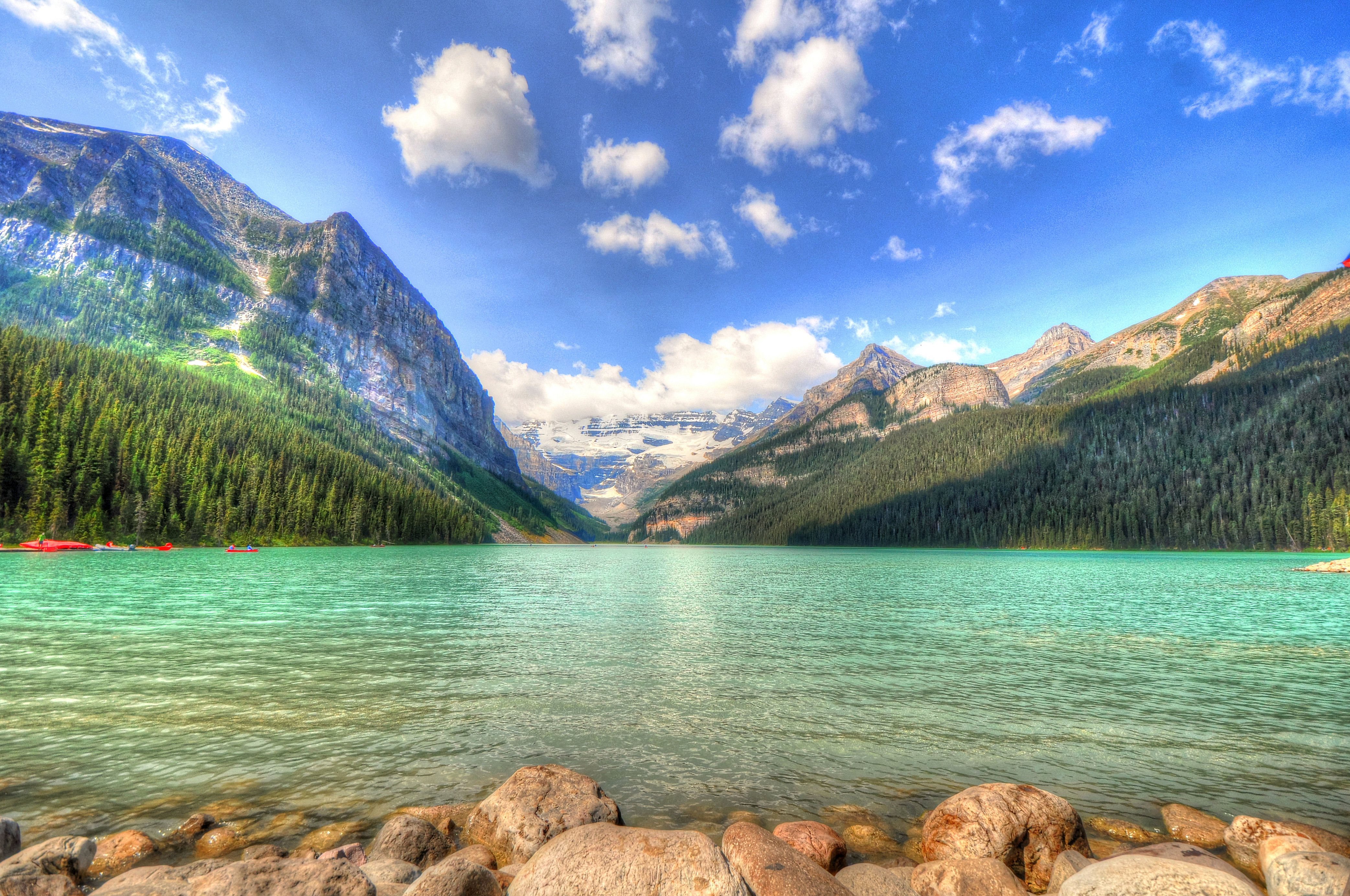 Download Wallpapers Lake Louise, Hdr, Canada, Alberta, - Lake Louise Canada , HD Wallpaper & Backgrounds