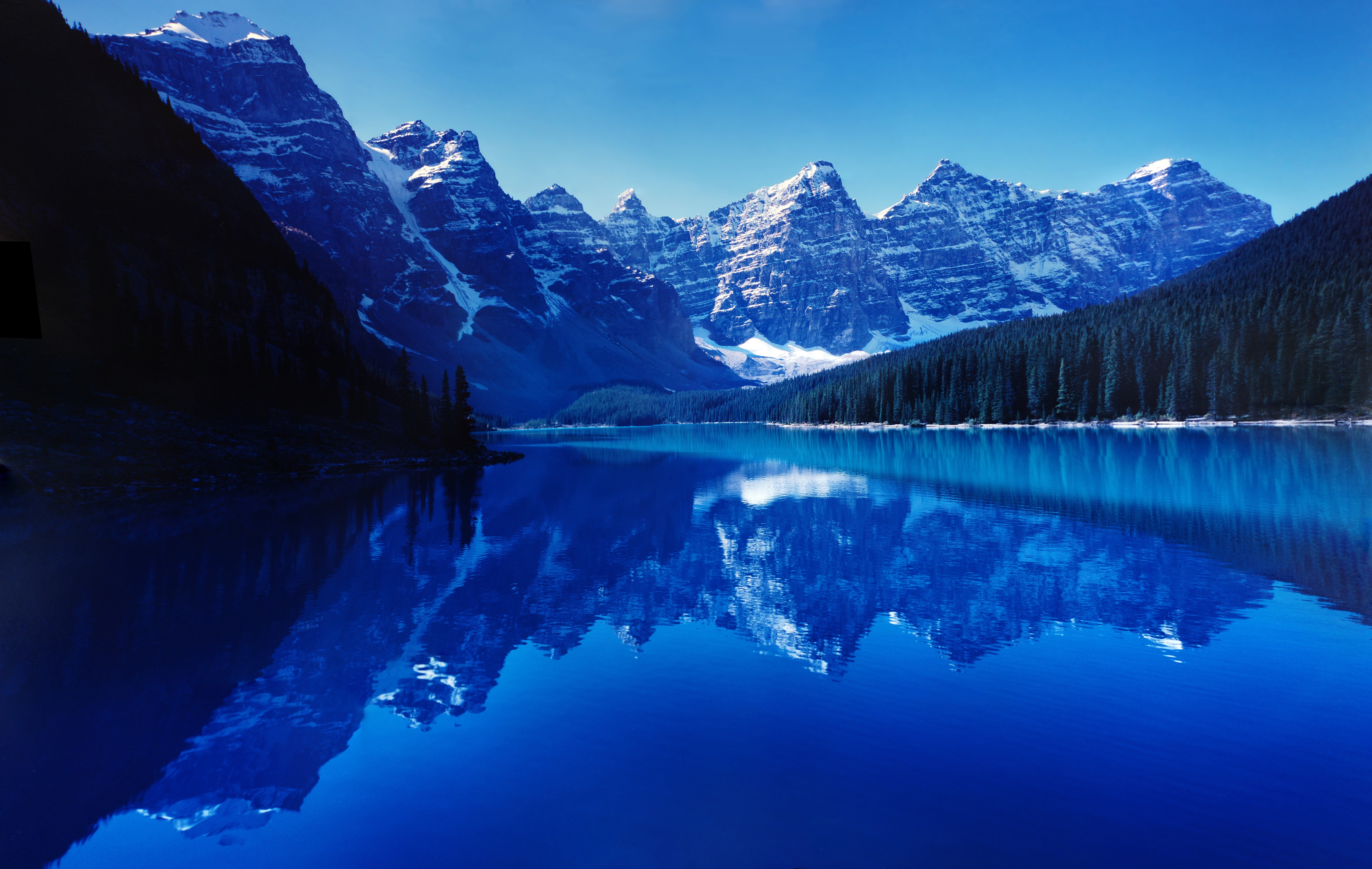Still, Water, Reflection, Moraine Lake, Mountain, Reflection - Moraine Lake , HD Wallpaper & Backgrounds