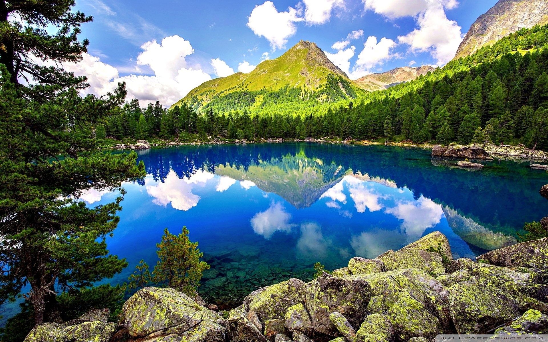 Lake Wallpaper - Spring Wallpaper Mountains , HD Wallpaper & Backgrounds