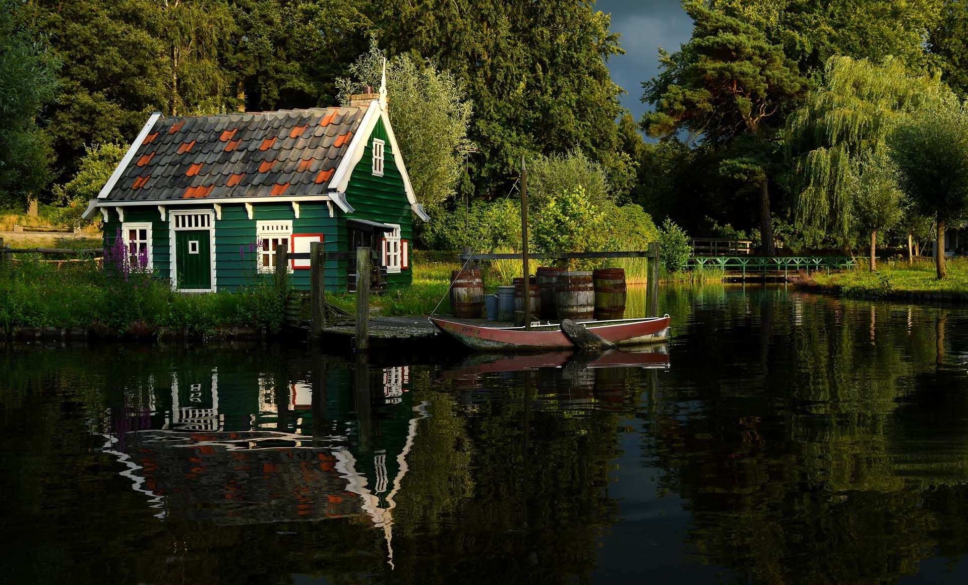 Lake House - Peaceful Cabin On A Lake , HD Wallpaper & Backgrounds