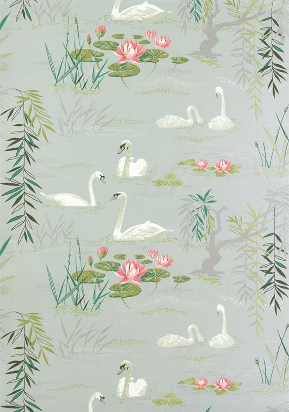 Swan Lake // Osborne & Little - Nina Campbell Swan Lake , HD Wallpaper & Backgrounds