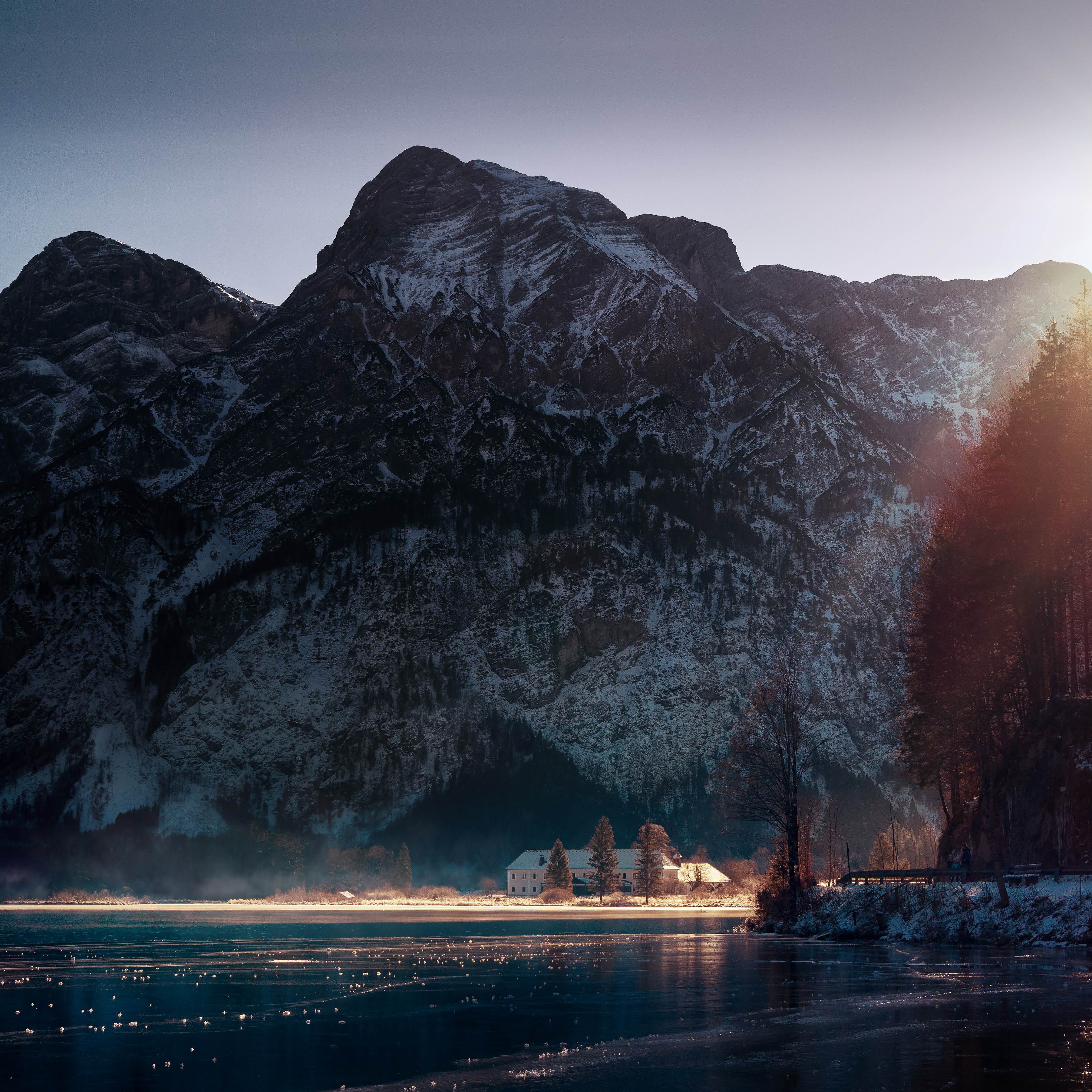 Lake House Mountains Austria - Austria , HD Wallpaper & Backgrounds