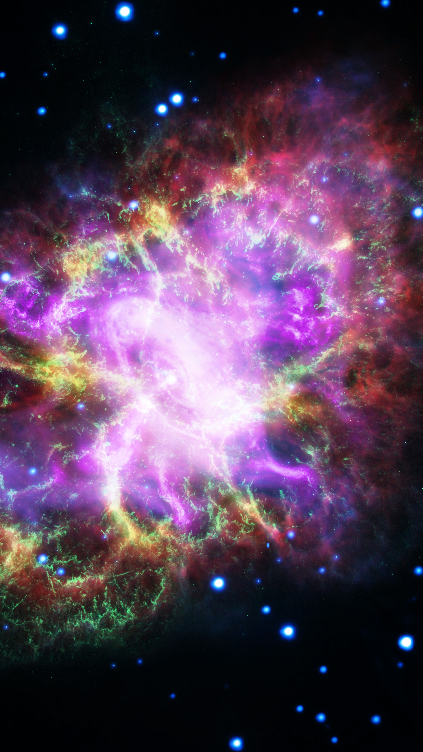 Crab Nebula Sci Fi / Nebula Mobile Wallpaper - Taken By The Spitzer Space Telescope , HD Wallpaper & Backgrounds