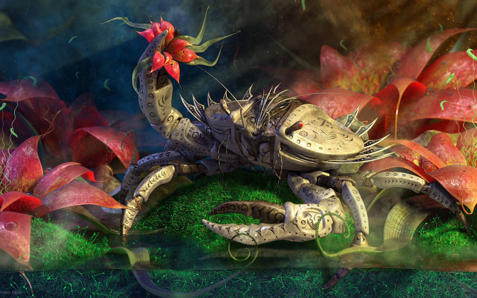 Crab Nebula Hd Desktop Wallpaper - Cancer Zodiac Fantasy , HD Wallpaper & Backgrounds