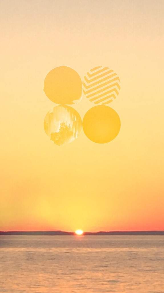 Bts Sunset Wallpapers - Yellow Bts Logo , HD Wallpaper & Backgrounds