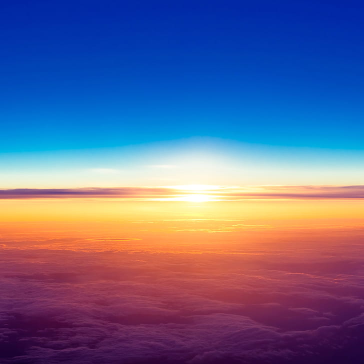 Ipad Air, Sunrise, Horizon, Sky, Landscape, Sunset, - Home Screen Iphone 5c , HD Wallpaper & Backgrounds