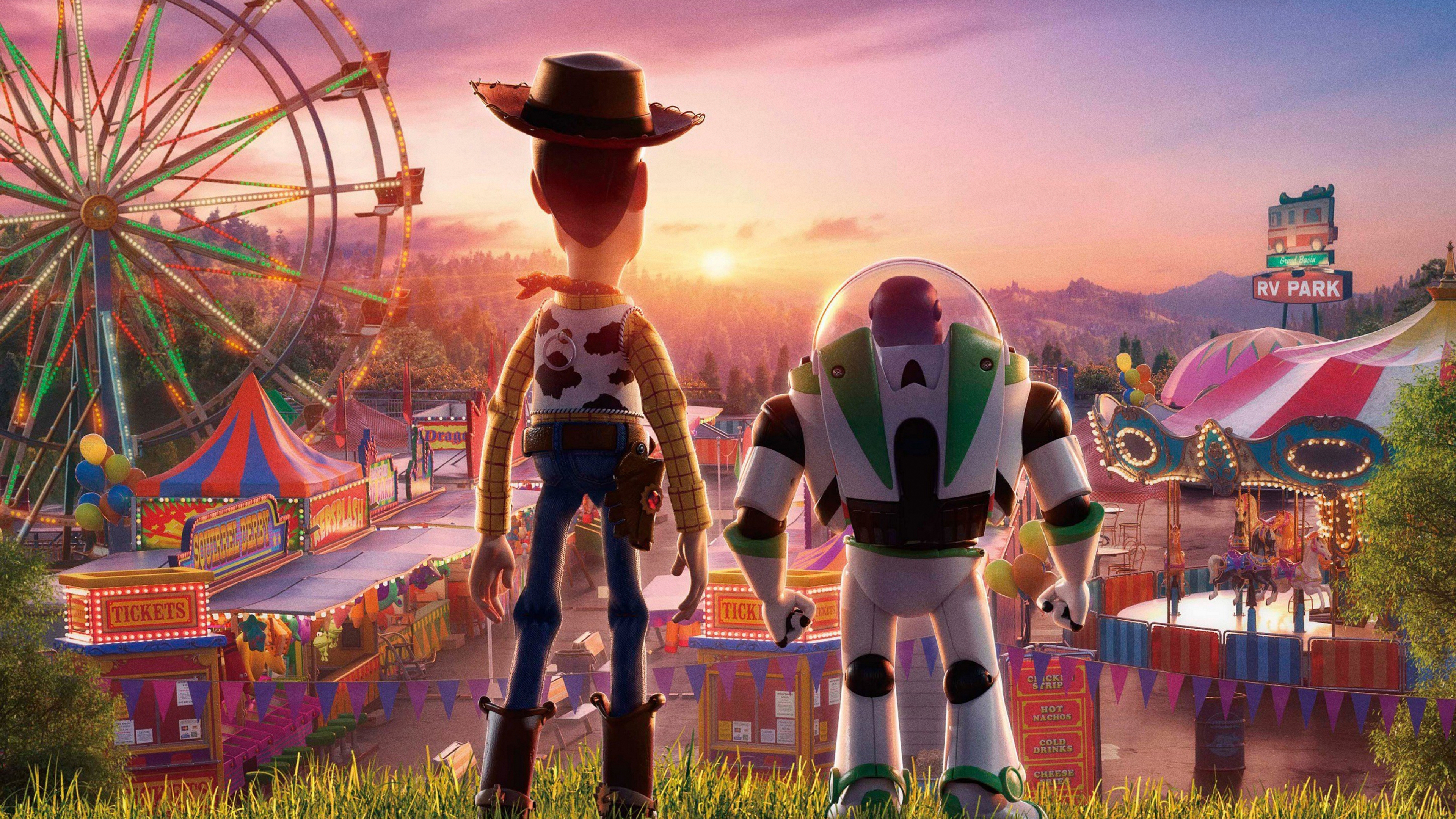 Movie Toy Story 4 Woody Buzz Lightyear Carnival Ferris , HD Wallpaper & Backgrounds