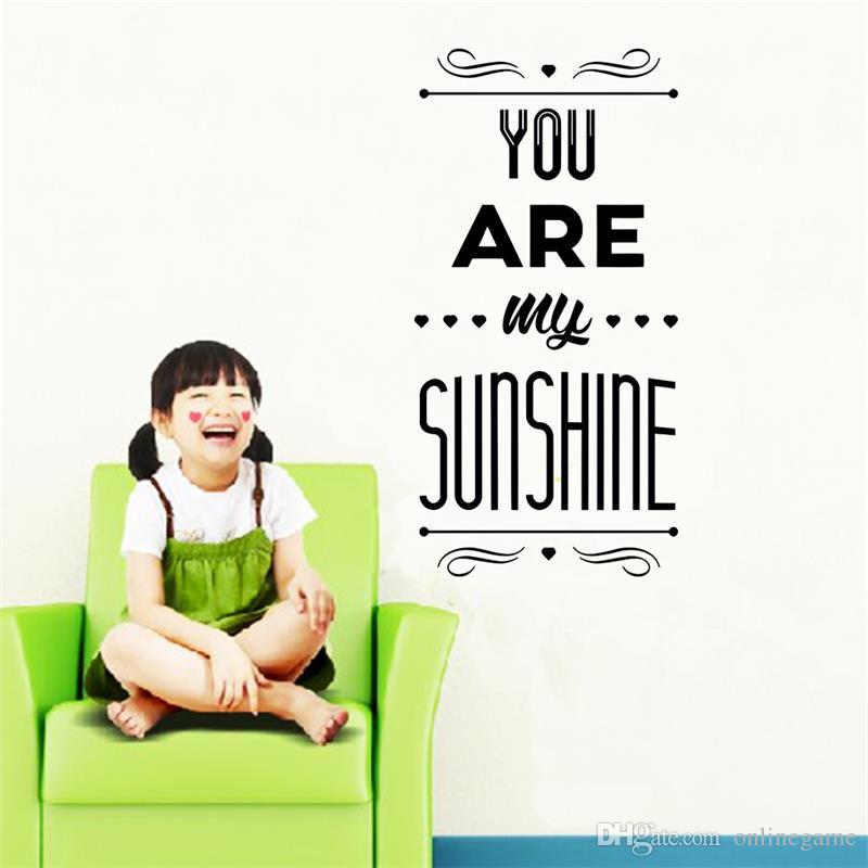 You Are My Sunshine Wall Sticker Poster Bedroom Living - Decorated Quotes , HD Wallpaper & Backgrounds