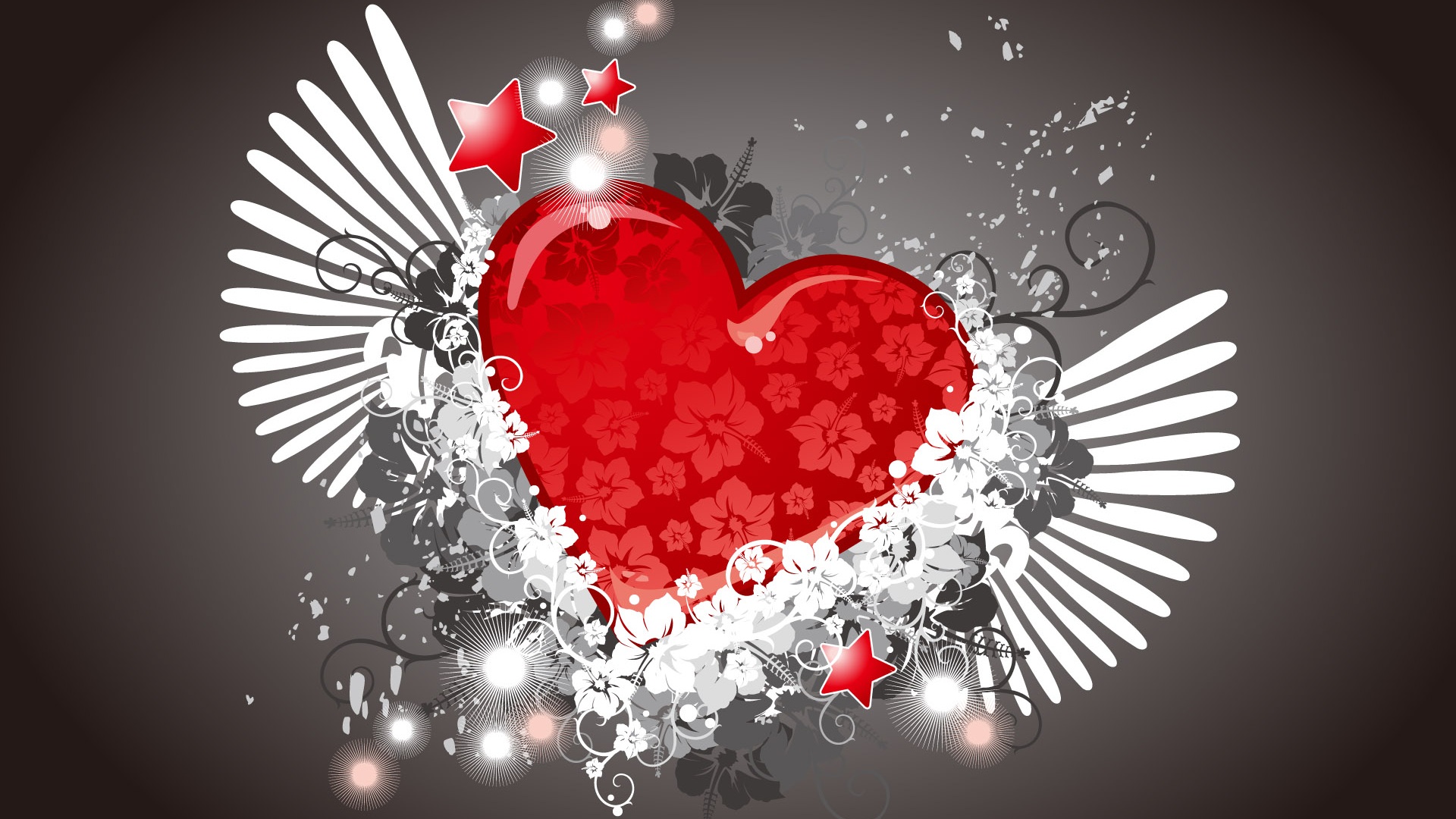 Widescreen - 3d Images Of Love Heart , HD Wallpaper & Backgrounds