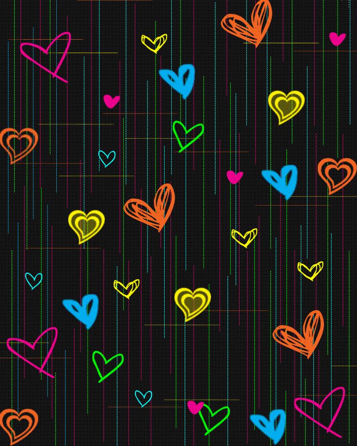 Colorful Hearts Wallpaper - Colorful Hearts , HD Wallpaper & Backgrounds