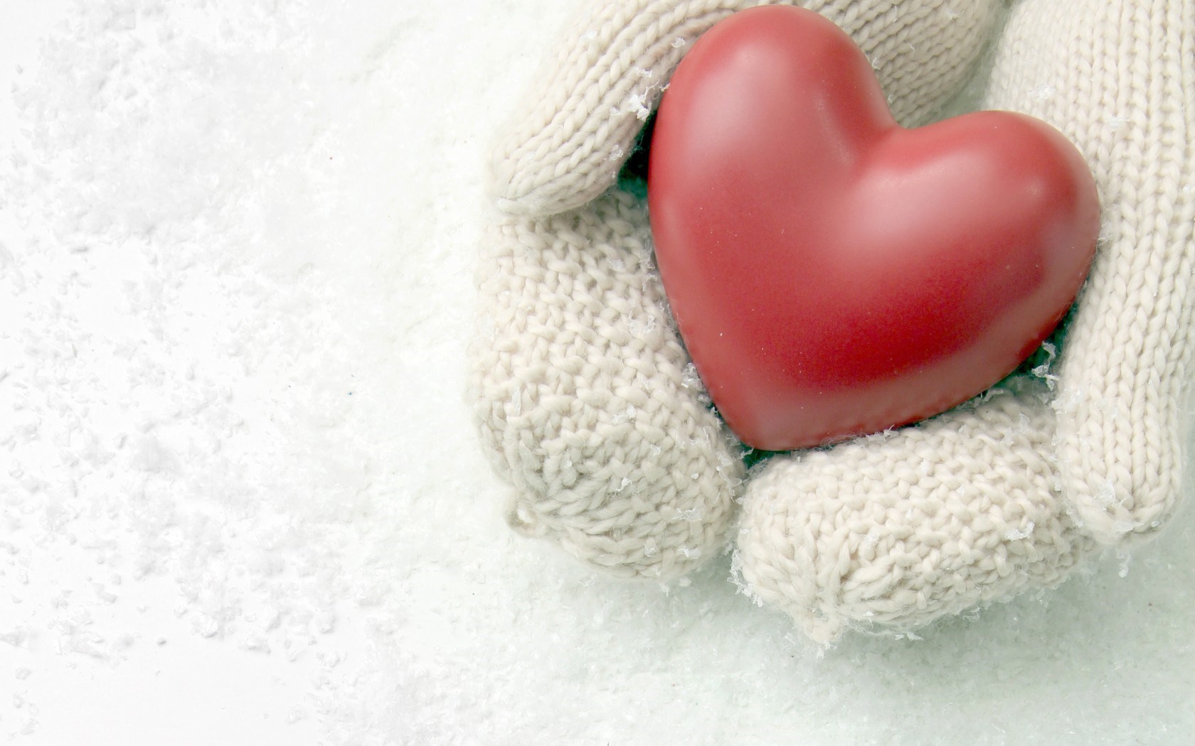 Hands Gloves Snow Heart Love - Lover Good Morning Cutest , HD Wallpaper & Backgrounds