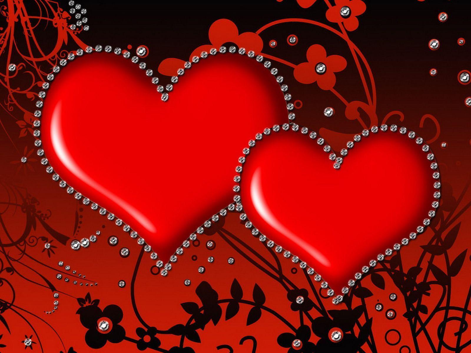 Red Heart Wallpapers - Hearts Wallpaper With Red , HD Wallpaper & Backgrounds