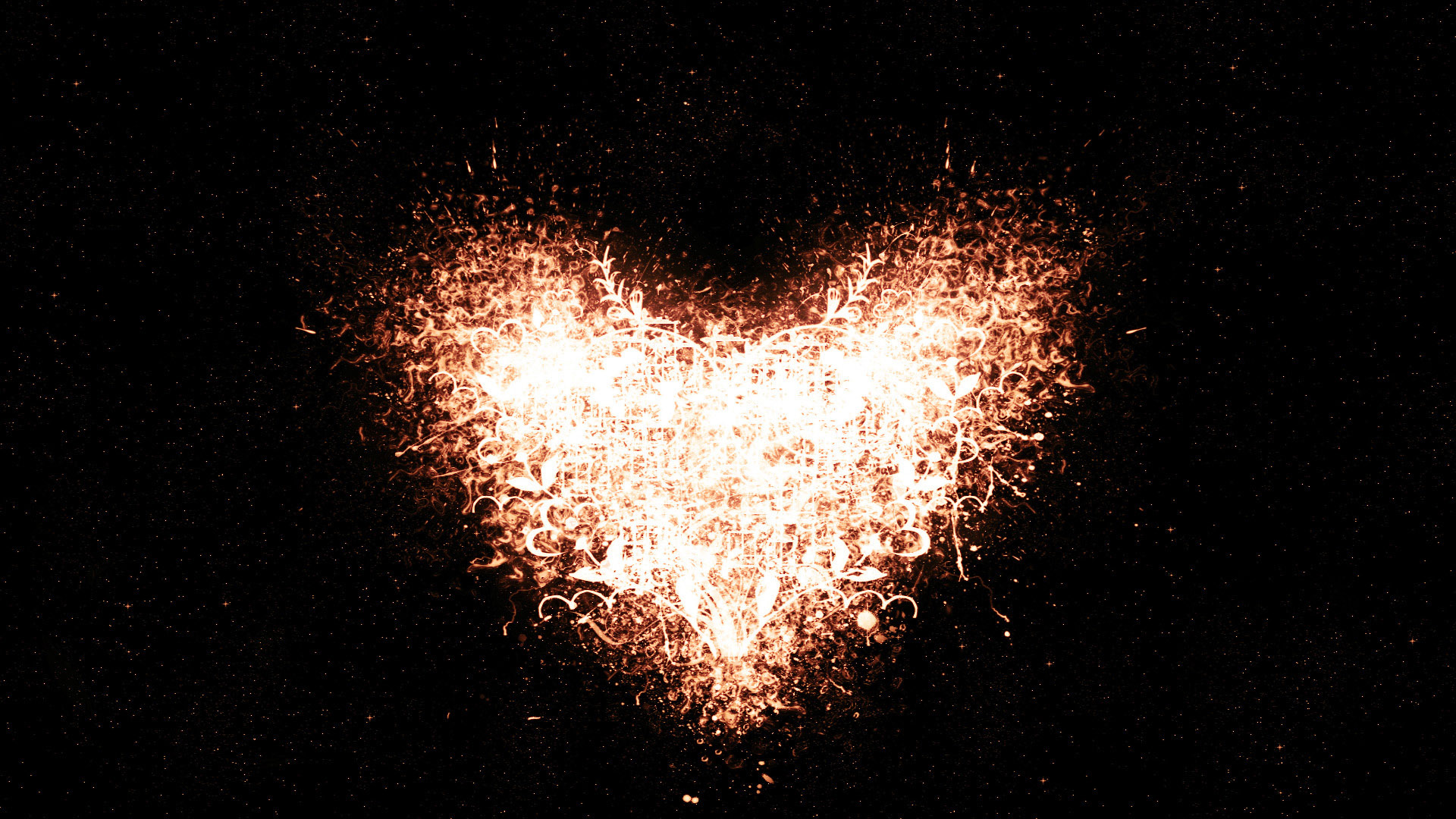 Fire Heart Hd Wallpaper - Darkness , HD Wallpaper & Backgrounds