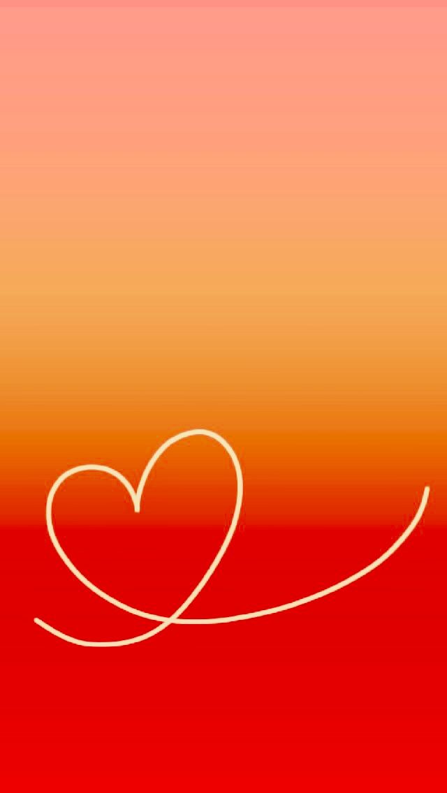 ♡~wallpaper~♡ Heart Iphone Wallpaper, Screen Wallpaper, - Fondo De Corazones Color Naranja , HD Wallpaper & Backgrounds