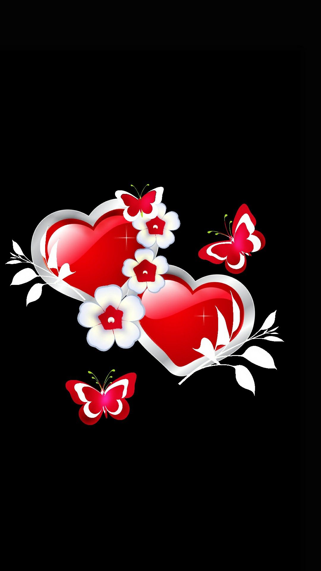 Wallpaper - Red And White Heart , HD Wallpaper & Backgrounds
