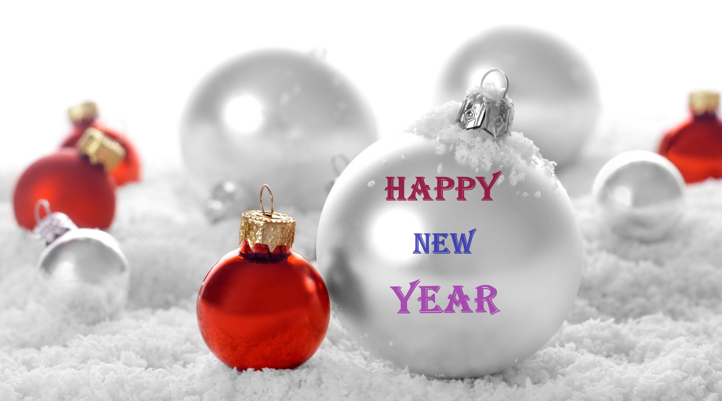 New Year Flower Wallpaper Happy New Year Heart Wallpaper - White Christmas Ornament Background , HD Wallpaper & Backgrounds