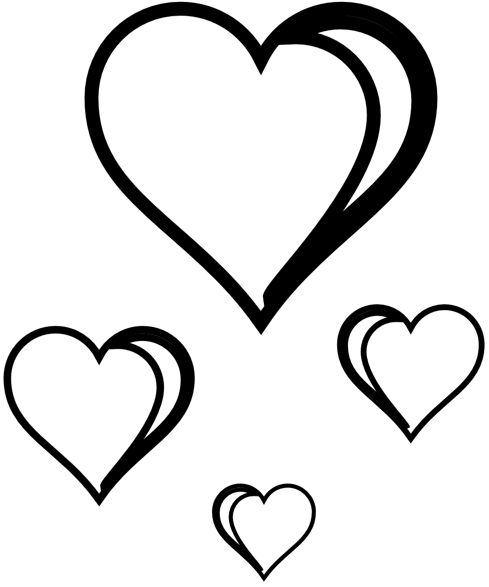 Heart Clipart Black And White - Black And White Love Heart , HD Wallpaper & Backgrounds