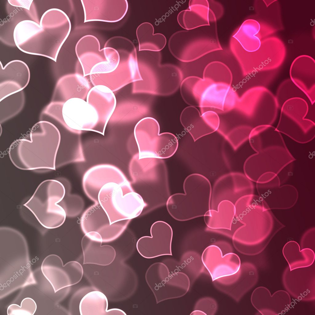 Pink & White Bokeh Hearts Background Wallpaper Stock - Background Wallpaper Heart , HD Wallpaper & Backgrounds