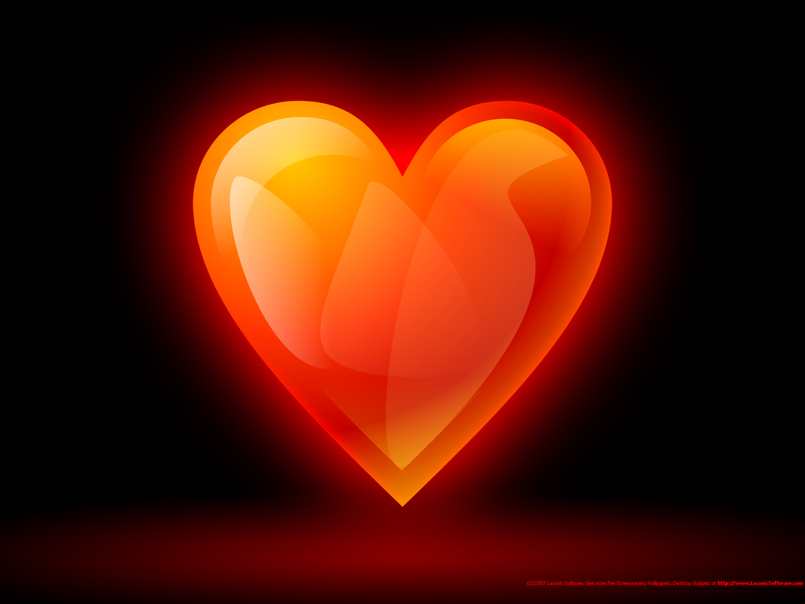 Heart Of Flame - Glowing Heart , HD Wallpaper & Backgrounds
