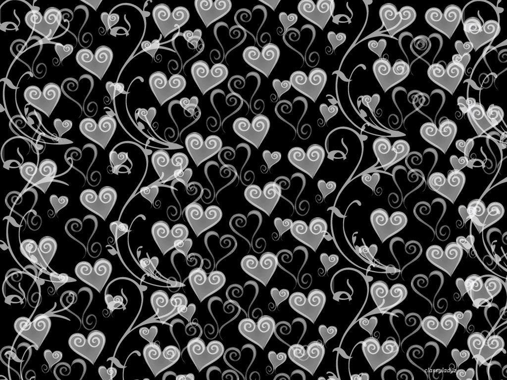 Black And White Heart Wallpaper - Black And White Heart Backgrounds , HD Wallpaper & Backgrounds