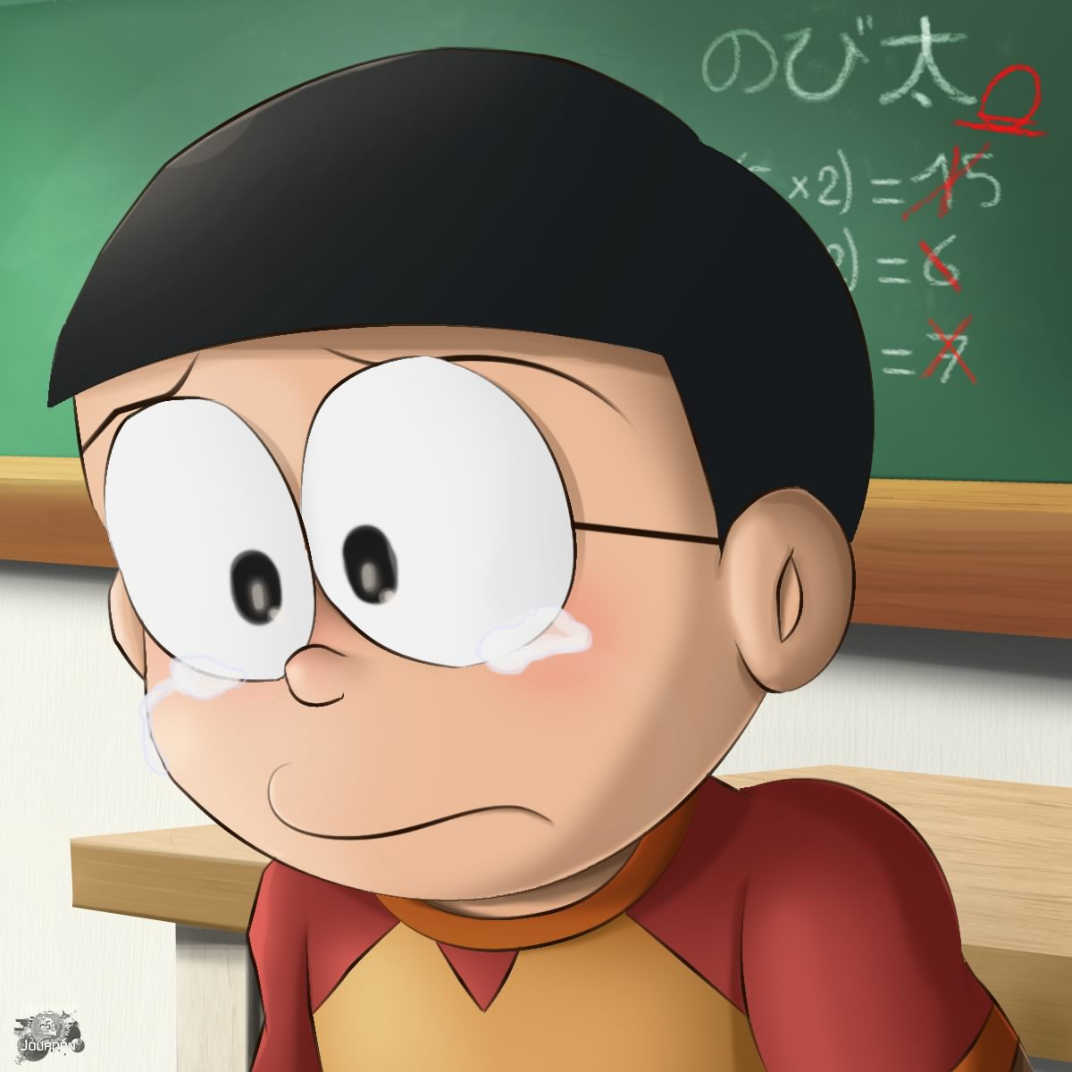 Doraemon Nobita And Friends Wallpaper 4k Images And - Nobita Sad , HD Wallpaper & Backgrounds