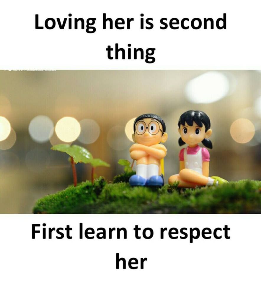 Loving Her Is Second Thing First Learn To Respect Her - Nobita Shizuka Love Quotes , HD Wallpaper & Backgrounds