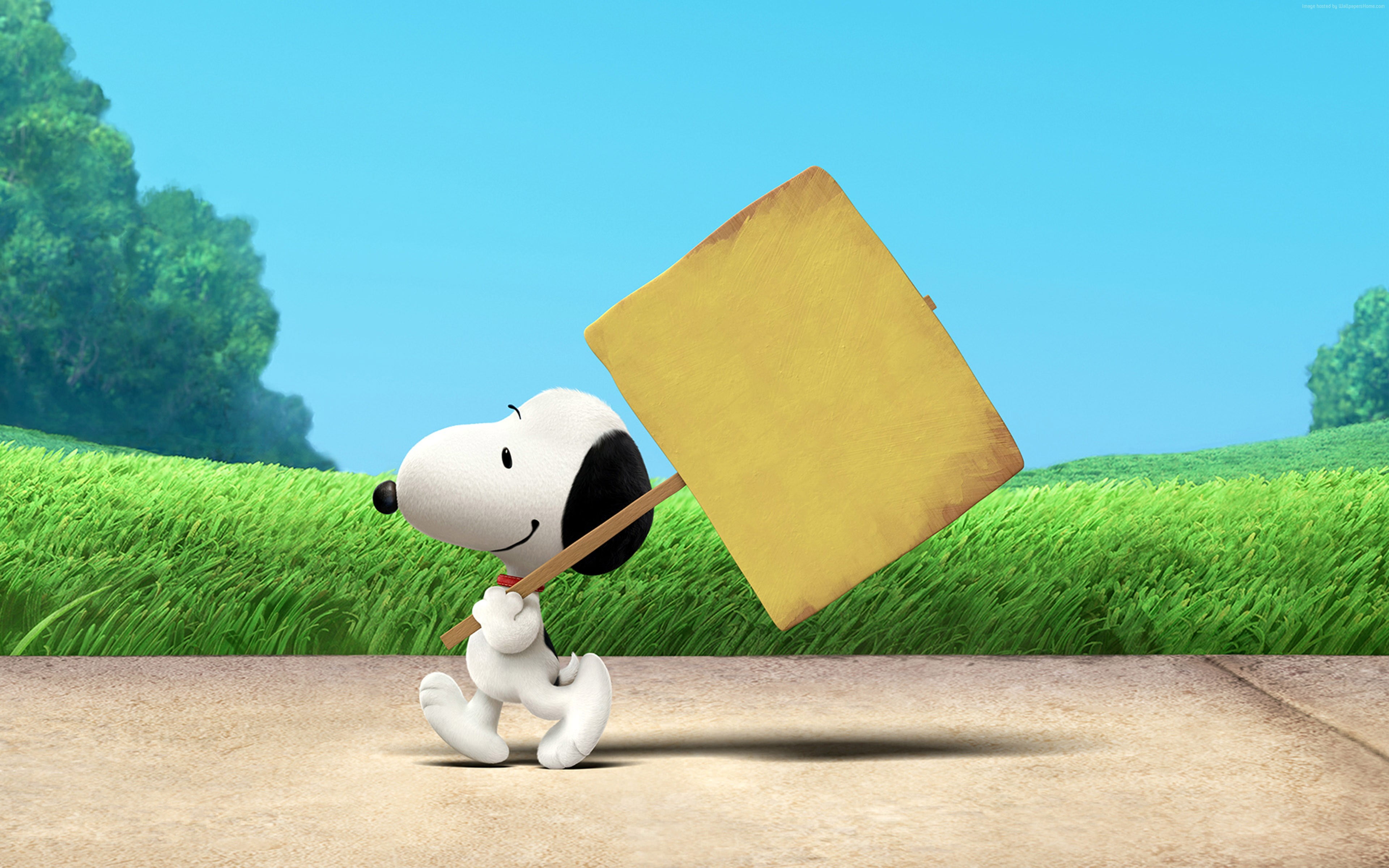 Snoopy Holding A Sign , HD Wallpaper & Backgrounds