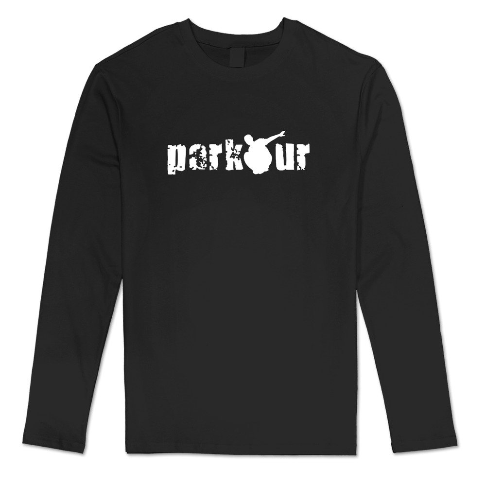 Kakao Parkour Wallpaper Shirts Men's Cotton Long Sleeve - Long-sleeved T-shirt , HD Wallpaper & Backgrounds
