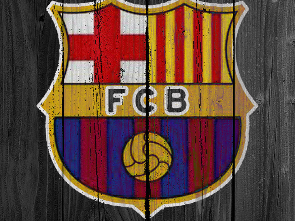 Barcelona Logo Iphone 5 In Wood Wallpaper - Fc Barcelona , HD Wallpaper & Backgrounds