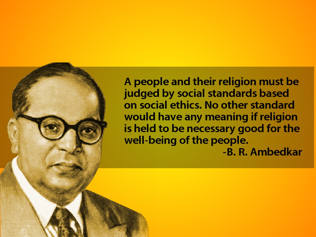 Dr - B - R - Ambedkar On Religion - Dr Br Ambedkar Quotes , HD Wallpaper & Backgrounds