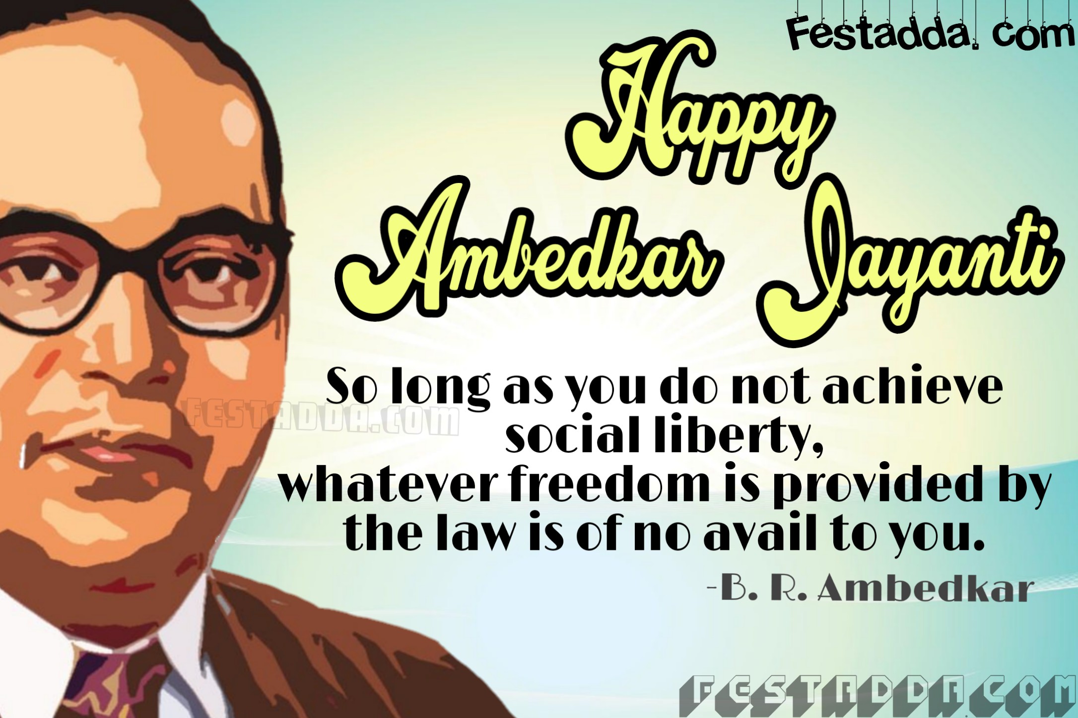 Ambedkar Jayanti Quotes Sms - Dr Ambedkar Jayanti 2019 , HD Wallpaper & Backgrounds