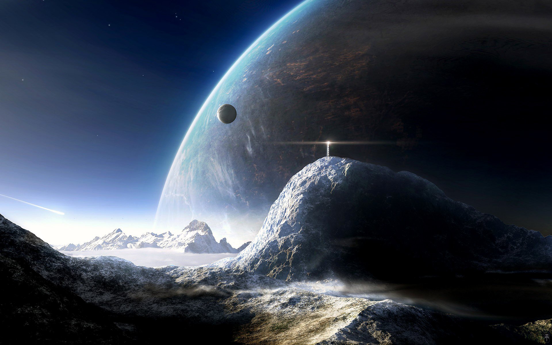 Hd Wallpaper - Sci Fi Planet Background , HD Wallpaper & Backgrounds