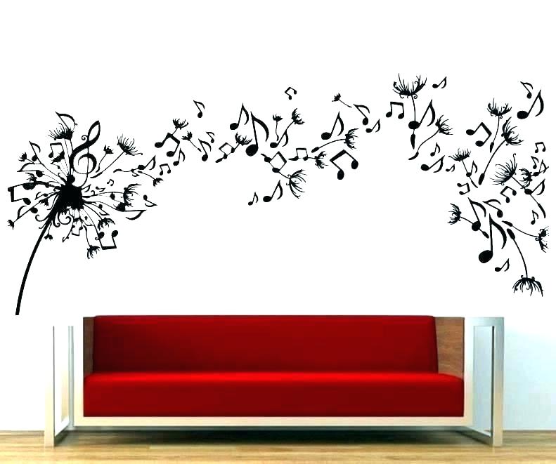 Musical Notes Home Decor Music Note Wall Decals Speaker - Dandelion Music Notes , HD Wallpaper & Backgrounds