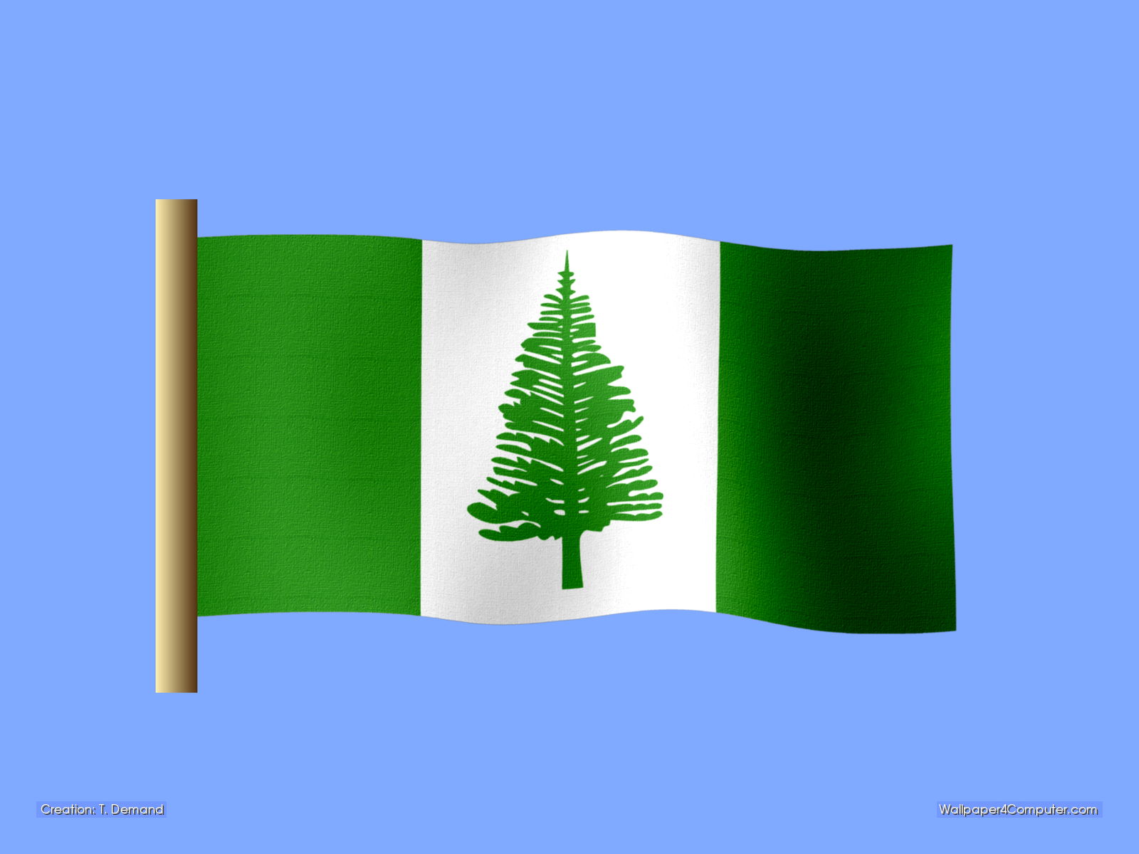 Norfolk Islander Flag Desktop Wallpaper - Flag Of Norfolk Island , HD Wallpaper & Backgrounds