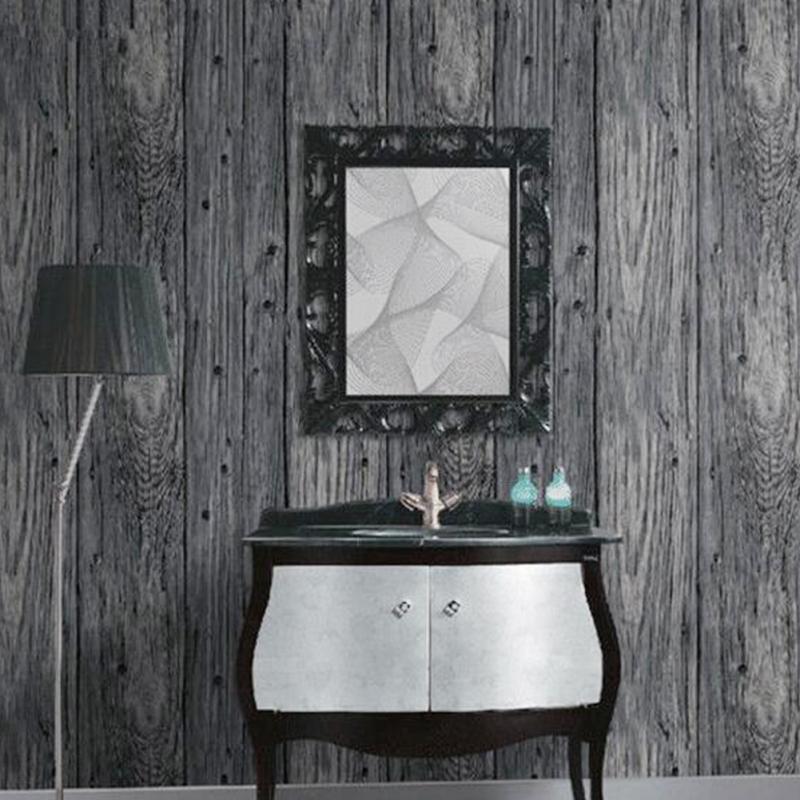 5m 3d Wood Timber Theme Wallpaper Roll Rustic Dark - Dark Grey Wood Paneling , HD Wallpaper & Backgrounds