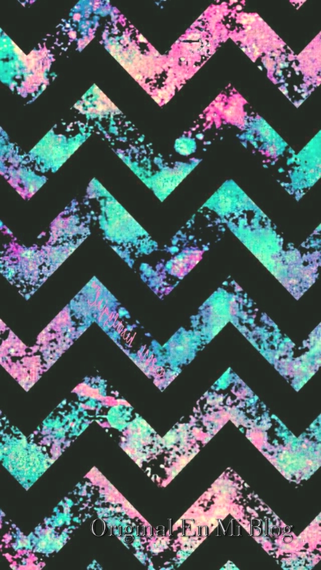 Fondo De Pantalla Whatsapp Dark Colorful Chevron Rocky - Birthday , HD Wallpaper & Backgrounds