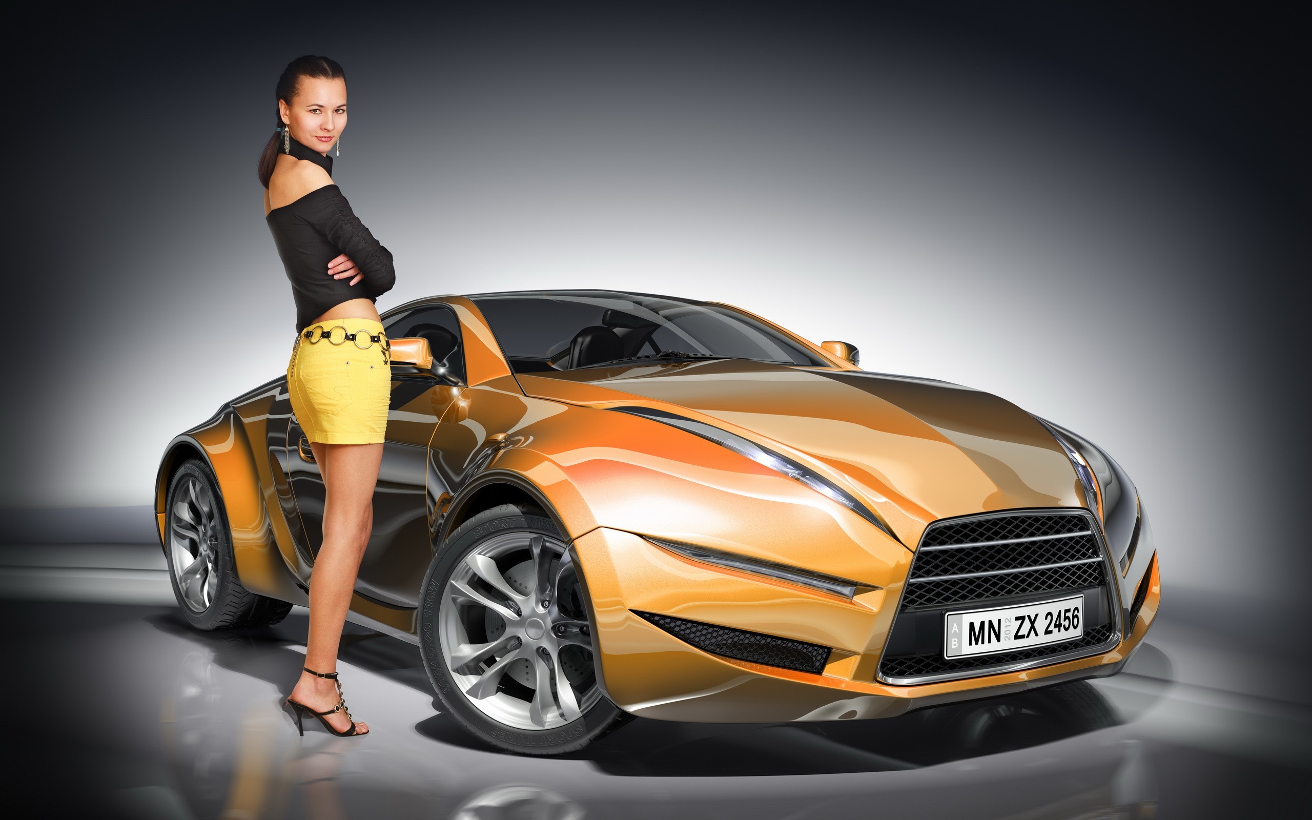 Car And Girl Wallpapers Nice Collection Free Download - Best Graphics On Car , HD Wallpaper & Backgrounds